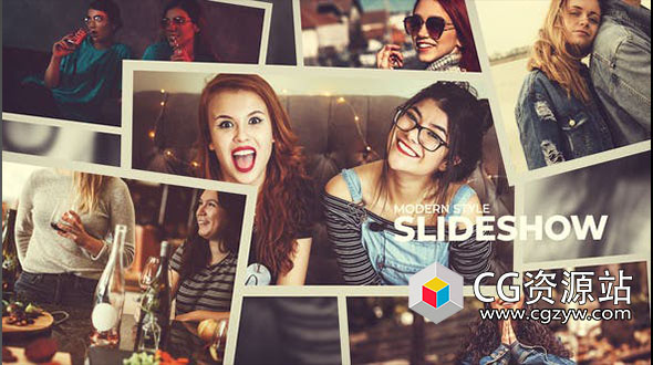 AE模板-照片幻灯片复古回忆相册片头 Photo Slideshow