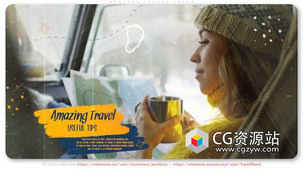 AE模板-旅行旅游宣传片笔刷标题介绍 Brushes Travel Intro