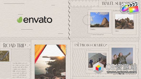 FCPX插件-旅游假期宣传片标题介绍 Travel Slideshow