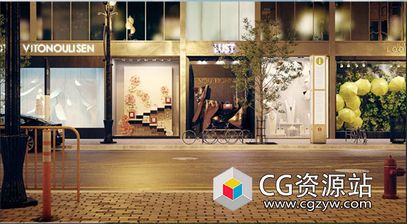 36个城市街道商店门面高质量3D模型 Archmodels vol. 239 (3DS MAX格式)