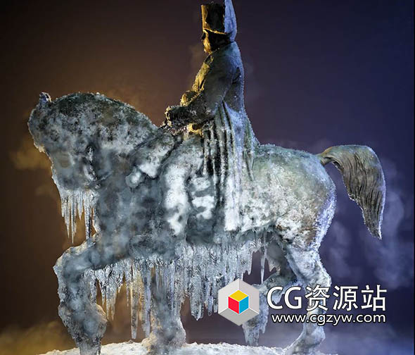 Blender 3.0几何节点冷冻霜冻效果生成器 Freeze Generator Setup for Geometrynodes Fields