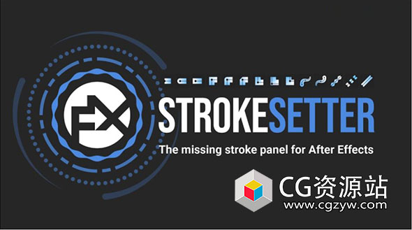 FX StrokeSetter V1.0图形层描边属性控制AE脚本