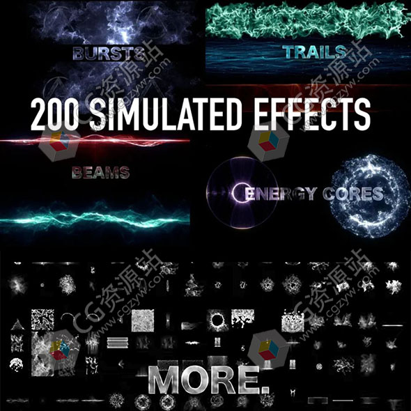 199组科幻抽象能量视觉特效EXR图像序列 带alpha通道