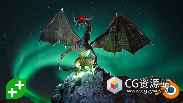 Blender游戏生物龙模型雕刻视频教程+中英字幕