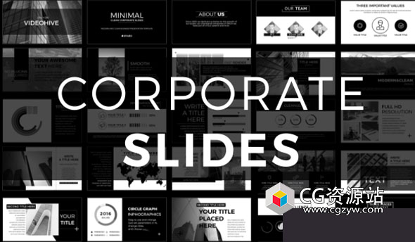 AE模板-公司企业宣传包装文字标题图标动画 The Corporate