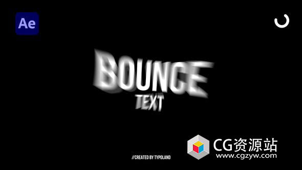 AE模板-100多个弹跳出入文字动画预设 100+ Bounce Text Animations