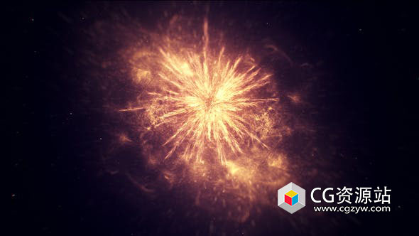 AE模板-闪烁闪光金色粒子爆炸Logo动画 Gold Particle Explosion Logo