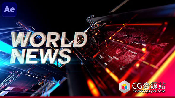 AE模板-新闻报道时事热点电视栏目包装开场片头 News Opener