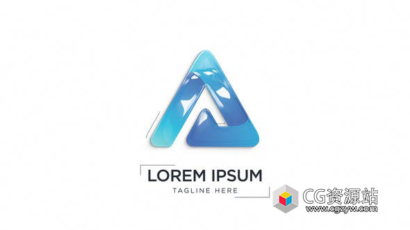 AE模板-简单线条光泽字母logo动画 Simple Line Logo Reveal