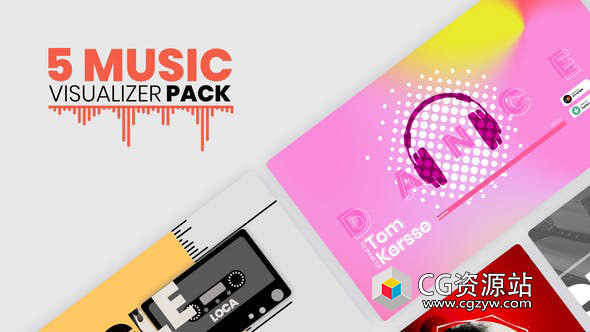AE模板-音乐可视化播放器动画 Music Visualizer Templates