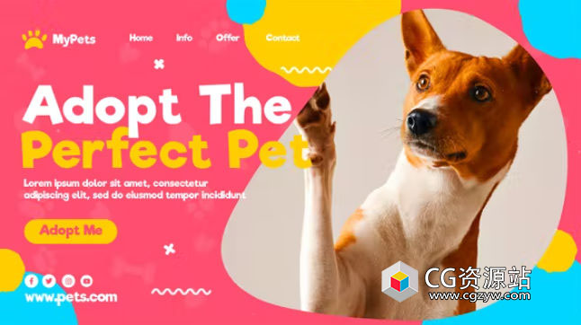 AE/PR模板-动物宠物宣传动画 Adopt Me Pets Promo
