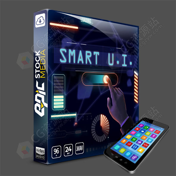 现代用户界面UI元素科幻故障点击通知警报科技机器WAV无损音效