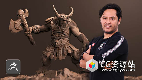 ZBrush三维海妖生物角色雕塑教程+中英文字幕