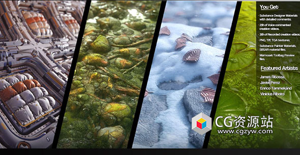 Substance高级材质河床/融雪/沼泽/软壳/制作视频教程-图片1