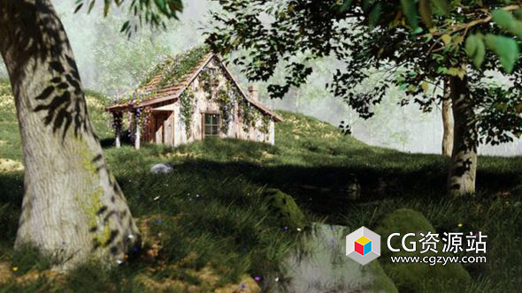 Blender 2.93三维场景环境植物花卉草制作教程