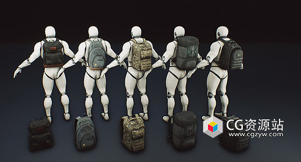 Unreal Engine(UE4)10种背包系列 Backpack Collection