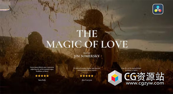 达芬奇模板-40组大气电影开场字幕文字标题排版动画