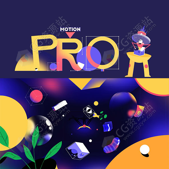 AE+C4D创意三维MG动画片头视频教程+中英文字幕