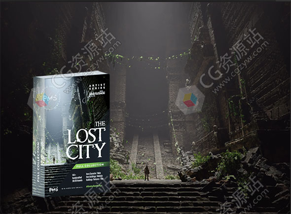 170组失落之城废墟神庙城市建筑场景3D模型-图片1