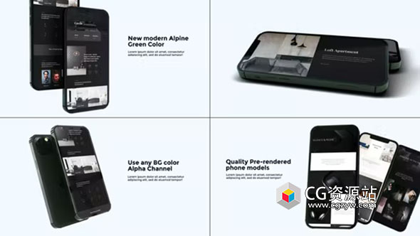 AE模板-iphone13 APP应用程序样机介绍宣传 Phone 13 | Mockup