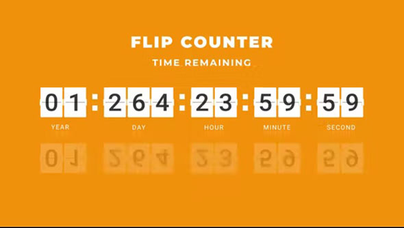 AE模板-翻转数字计时器倒计时动画 Flip Counter