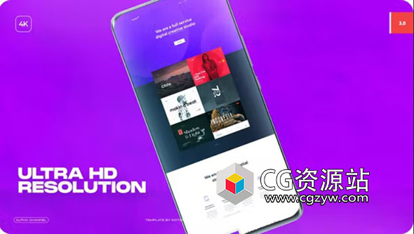 AE模板-4K时尚安卓手机APP包装宣传片头 Android Mockup