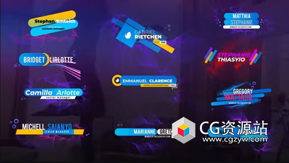 AE模板-20组粒子动态文字排版字幕条动画