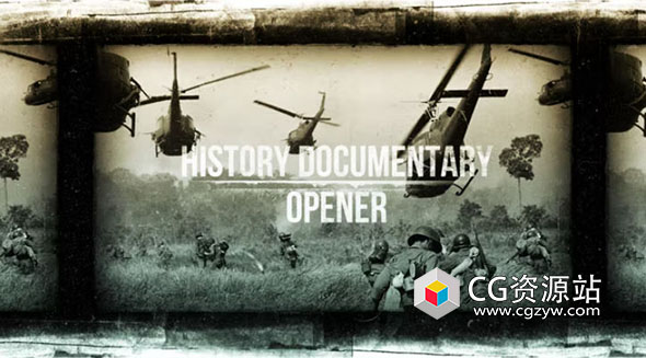 PR模板-复古历史纪录片开场片头 History Documentary Opener