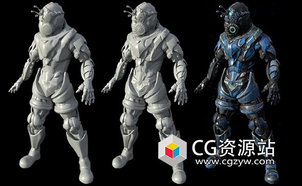 Substance Painter学习3D游戏材质纹理技术视频教程第一卷+中英文字幕