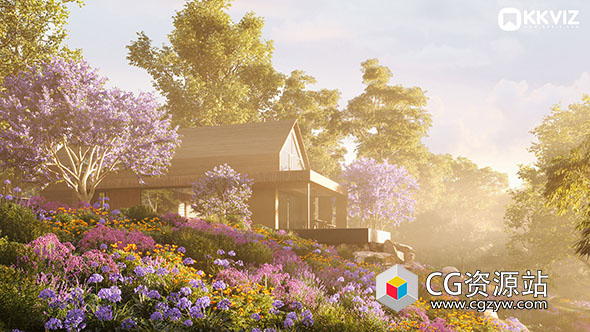 60个低多边形城市树木公园植物花朵3D模型(MAX格式)-图片1