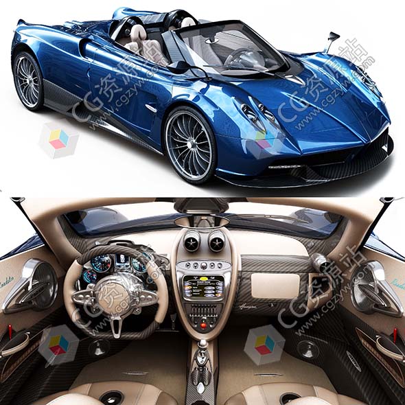Pagani Huayra帕加尼超跑汽车3D模型-图片1