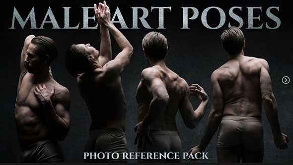 664张男性艺术姿势造型照片高清参考图片-图片1