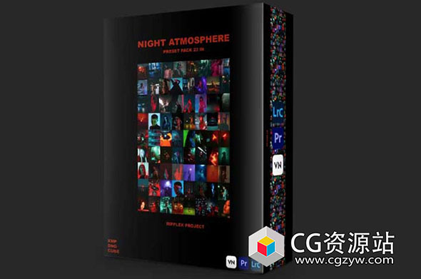 Riffflex 夜间氛围预设包人物肖像LUT调色LR预设包-图片1