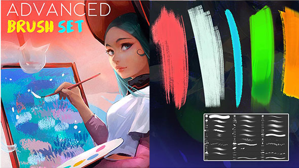 Photoshop 30组RossDraws高级画笔套装PS笔刷预设+教程-图片1