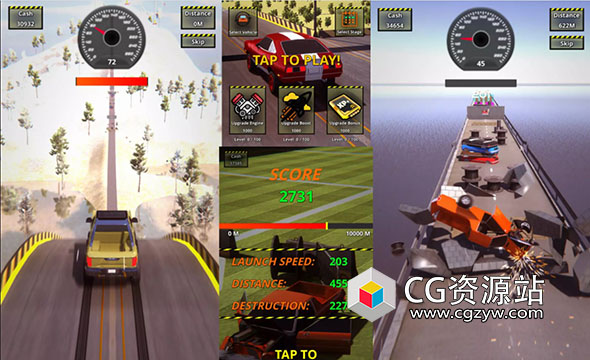 Unity模板特技碰撞破坏 Stunt Crasher v1.0