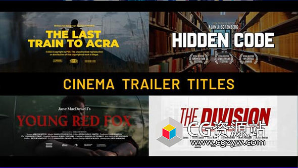 PR预设-10种电影预告片文字标题动画预设 Cinema Trailer Titles