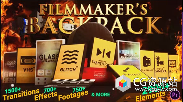PR模板-2900种电影制作人素材包视频特效转场音效LUT调色标题预设包