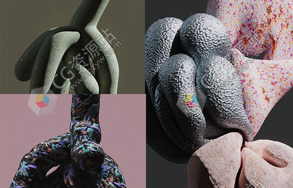 100组4K平铺抽象风格化PBR贴图材质预设-图片1