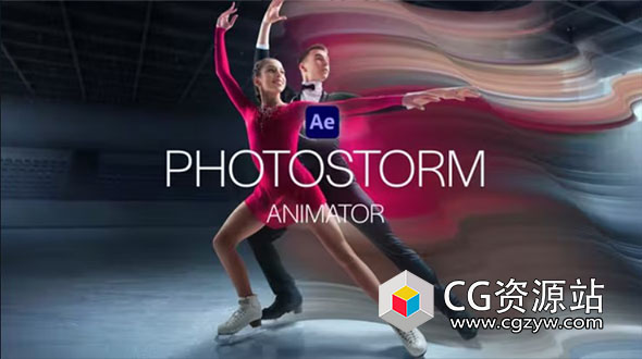 AE/PR模板-图片拉伸拖尾特效动画 PhotoStorm Animator