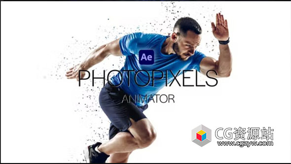 AE模板-图像边缘灰尘粒子飘散视觉特效照片动画 PhotoPixels Animator