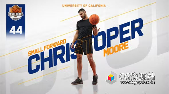 AE模板-体育赛事运动员介绍动画 Sport Player Introducing