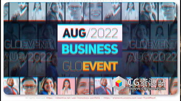 AE模板-商务活动网络研讨会公司会议现场视频宣传片