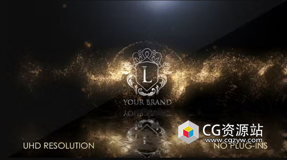 AE模板-大气豪华粒子特效logo动画视频片头 Particle Logo Reveal