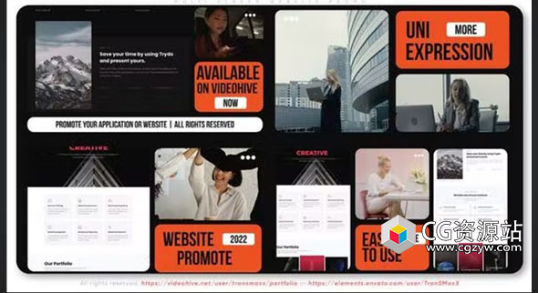 AE模板-多屏分屏网站宣传展示Multi Screen Website Promo