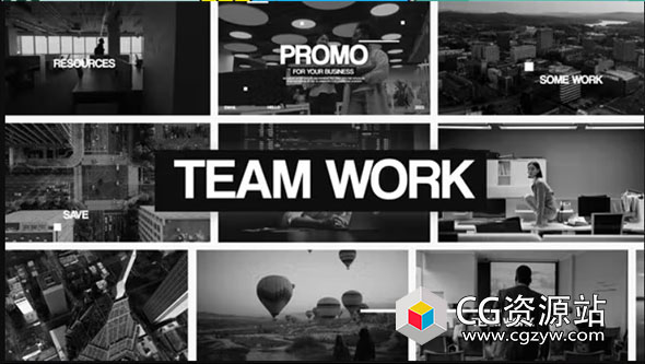 AE模板-黑白风格企业商业活动演示宣传片 Corporate Slideshow