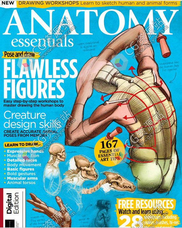 ImagineFX Presents角色人体解剖学要点杂志PDF 2021年第11版-图片1