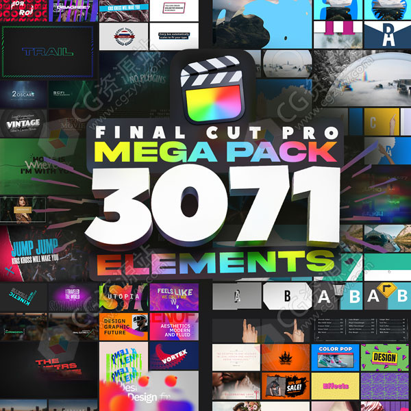FCPX插件-3071组LenoFX插件合集文字标题字幕条视频转场Logo动画包装预设-图片1