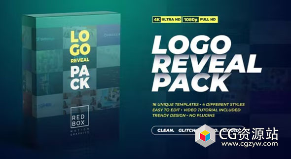 AE模板-16组标志展示包商务简洁Logo动画 Logo Reveal Pack