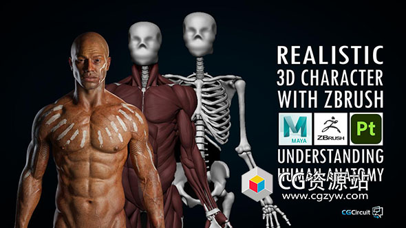Zbrush逼真三维人体角色制作视频教程