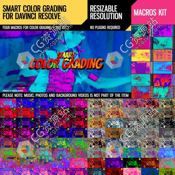 达芬奇/PR/AE/FCPX/PS调色预设-200组复古胶片曝光色彩偏移偏色视频调色LUTs预设